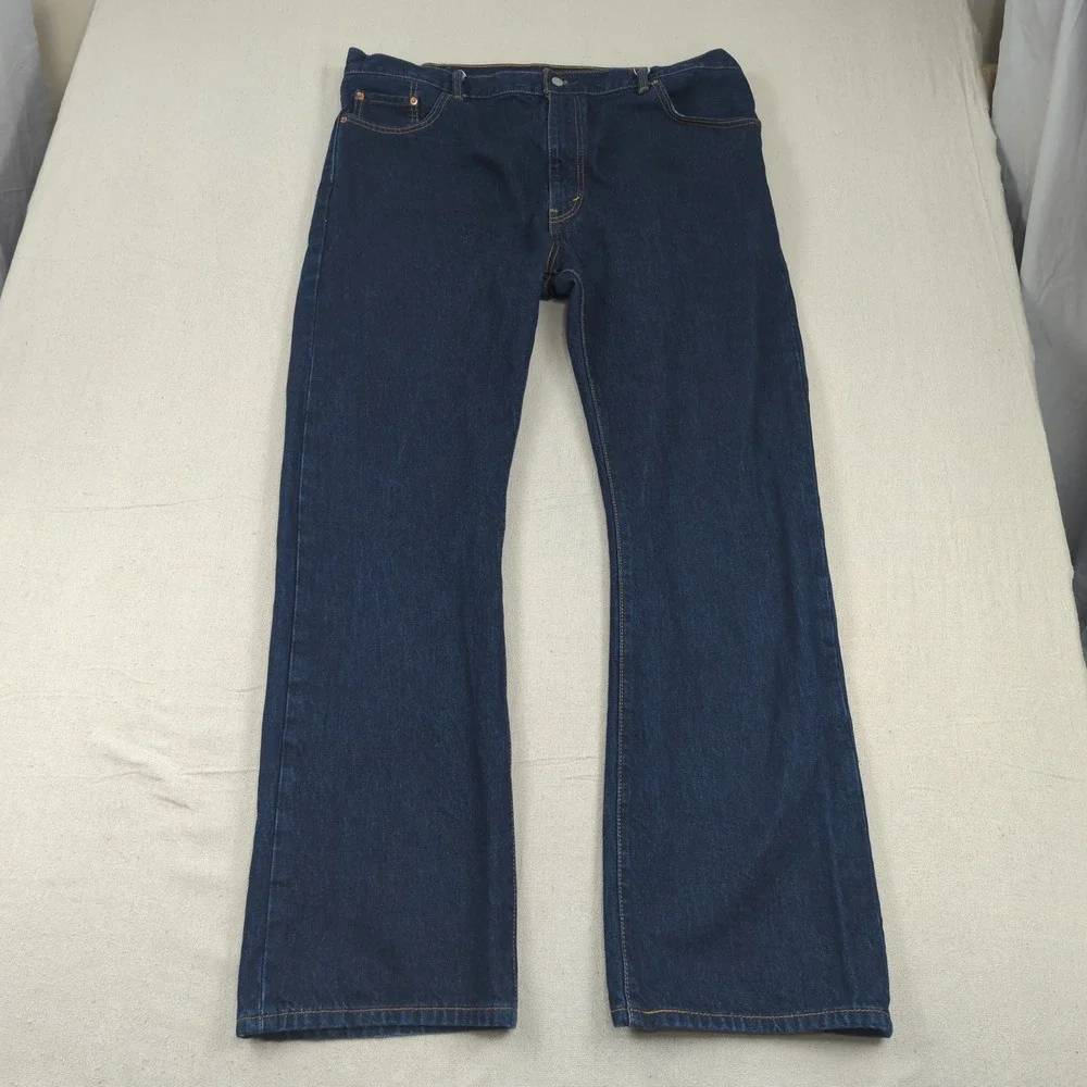 Levis Jeans Mens 42x34 Blue 517 Boot Cut Western Cowboy Casual Dark Wash